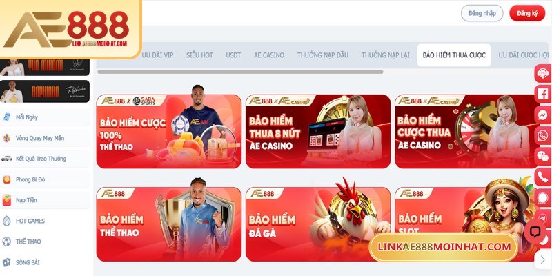 Tải App AE888 Nhanh Chóng Và Chuẩn Nhất Cho Newbie 18 Bảo hiểm thua cược của AE888 giúp bạn nhận lại một phần vốn đã mất